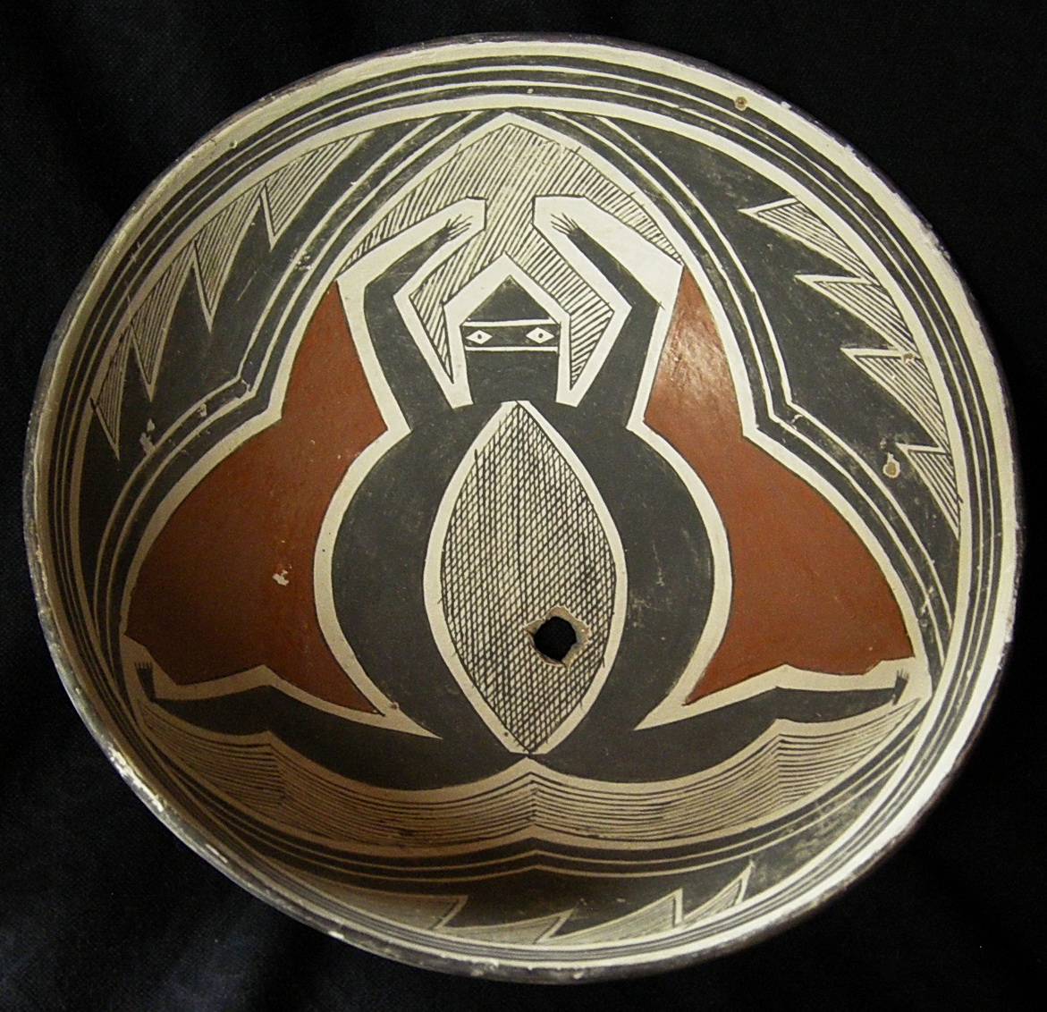 #688 Mimbres Polychrome bowl--Mcvey collection